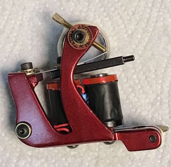 Coleman Tribute Tattoo Machine Metallic Red Shader & Packing Color